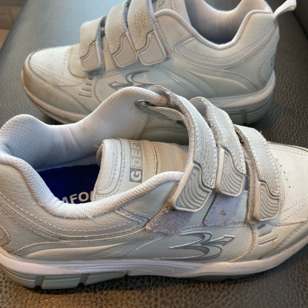 GDEFY Gravity Defyer TB9006FWS-W Comfort Walking Hook/Loop Women’s Shoes Sz 7.5